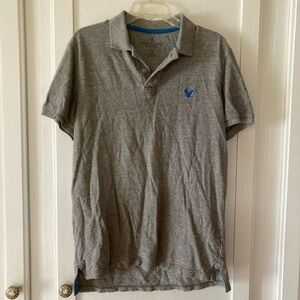 American Eagle Men's Gray Polo Shirt